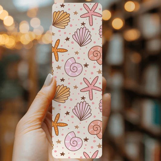 Summer Sea Shells Bookmark | Soft Matte Laminated - She Chester