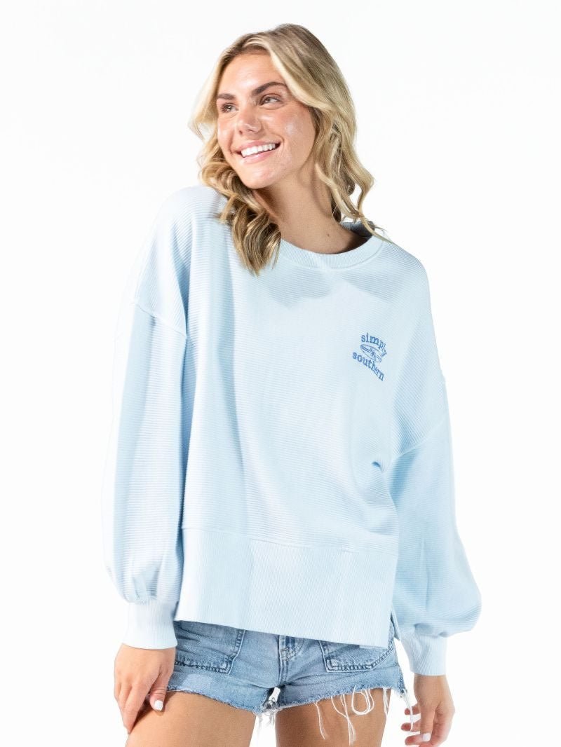 Surf Sand Ribbed SS Pullover - She Chester