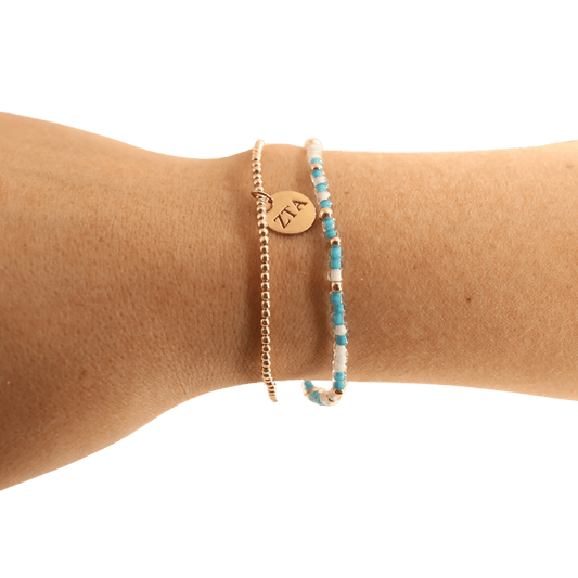 Teal Breeze Sprinkle Bracelet: Standard 6.75 inch - She Chester