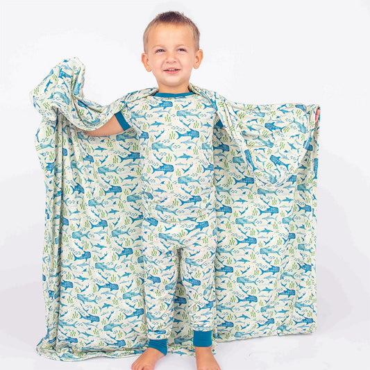 Shark Friends Luxury Bamboo Blanket