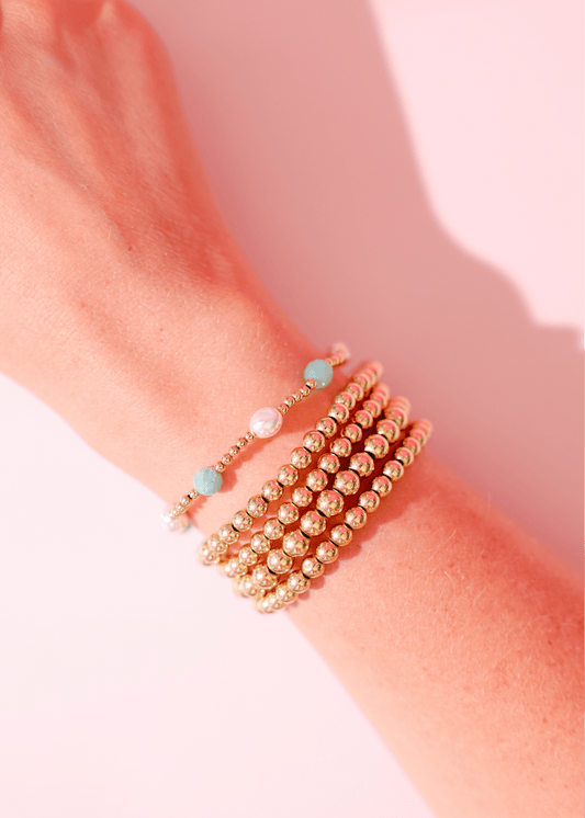 Turquoise Maggie Gemstone Bracelet: Standard 6.75 inch - She Chester