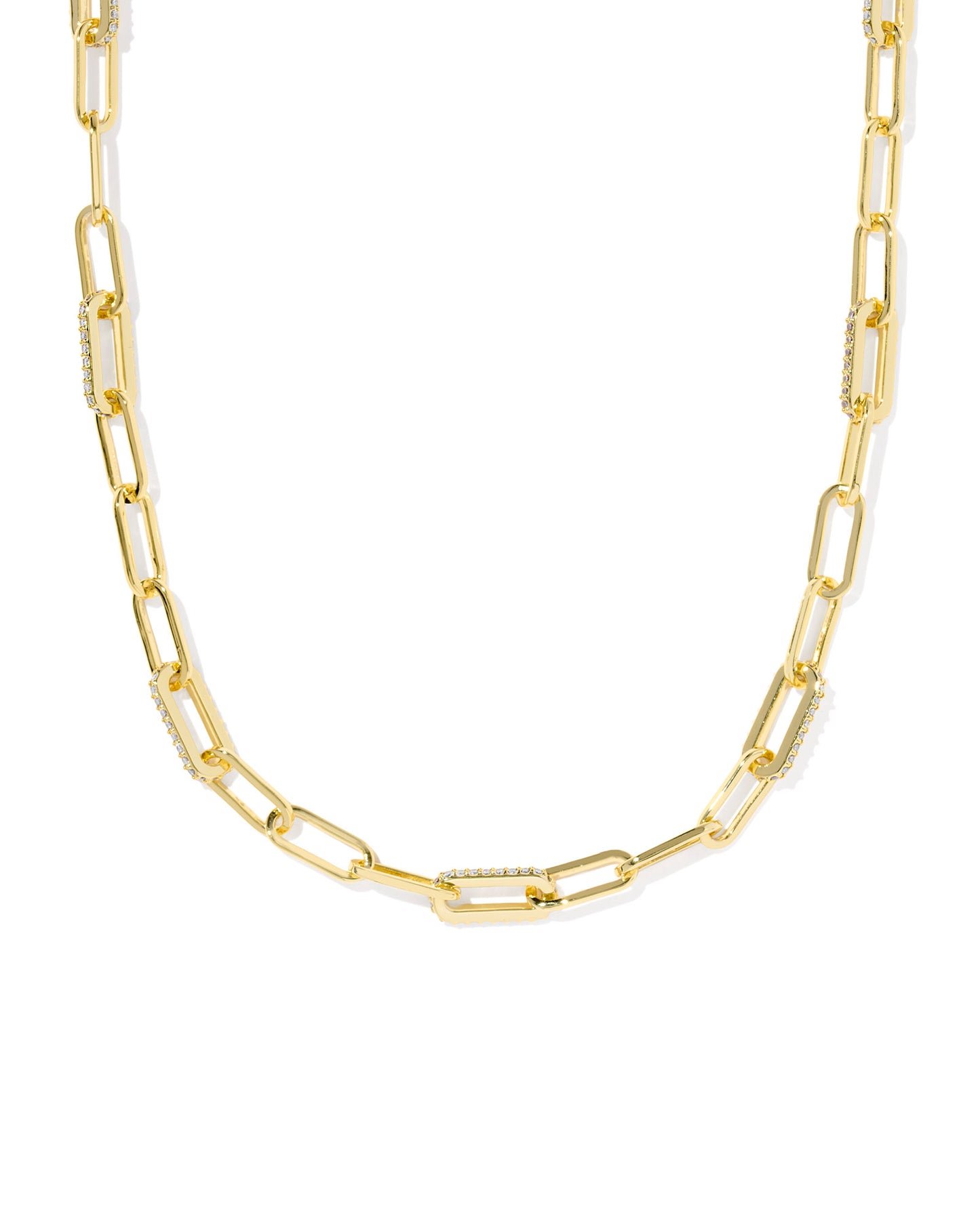 BELLA CHAIN NECKLACE GOLD WHITE CZ
