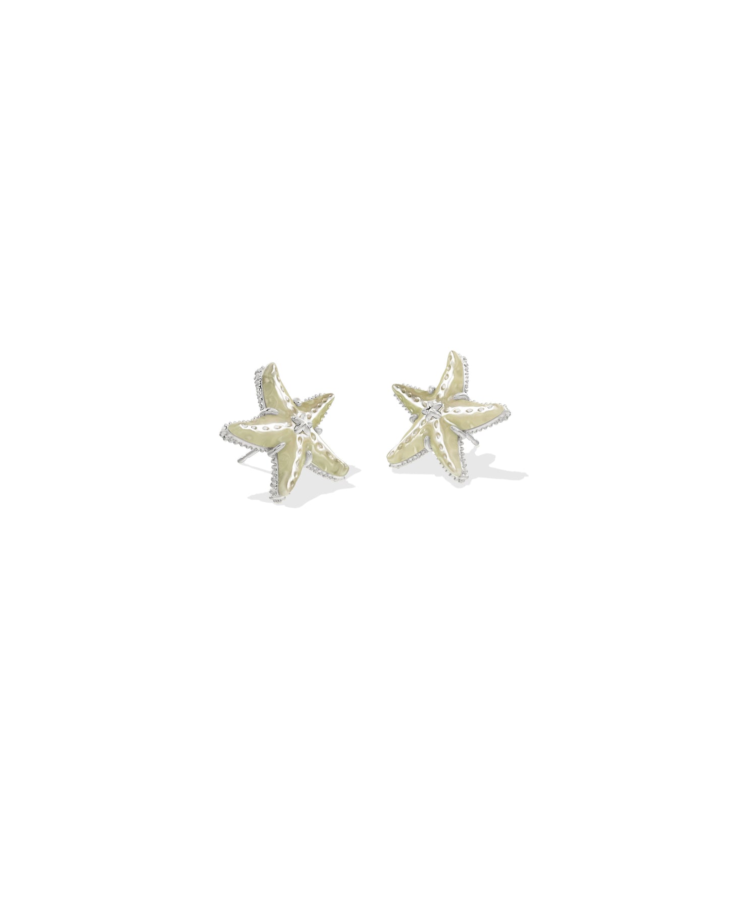 PARKER STARFISH STUD EARRINGS SILVER NATURAL MOTHER OF PEARL