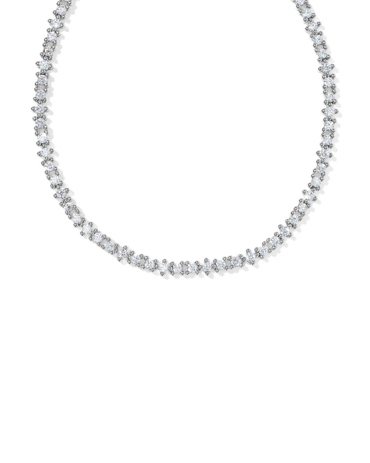 FATE TENNIS NECKLACE - SILVER WHITE CZ