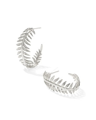Kayla Hoop Earring Rhodium Metal