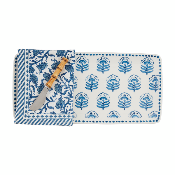 BLOCK PRINT TRAY AND TOWEL