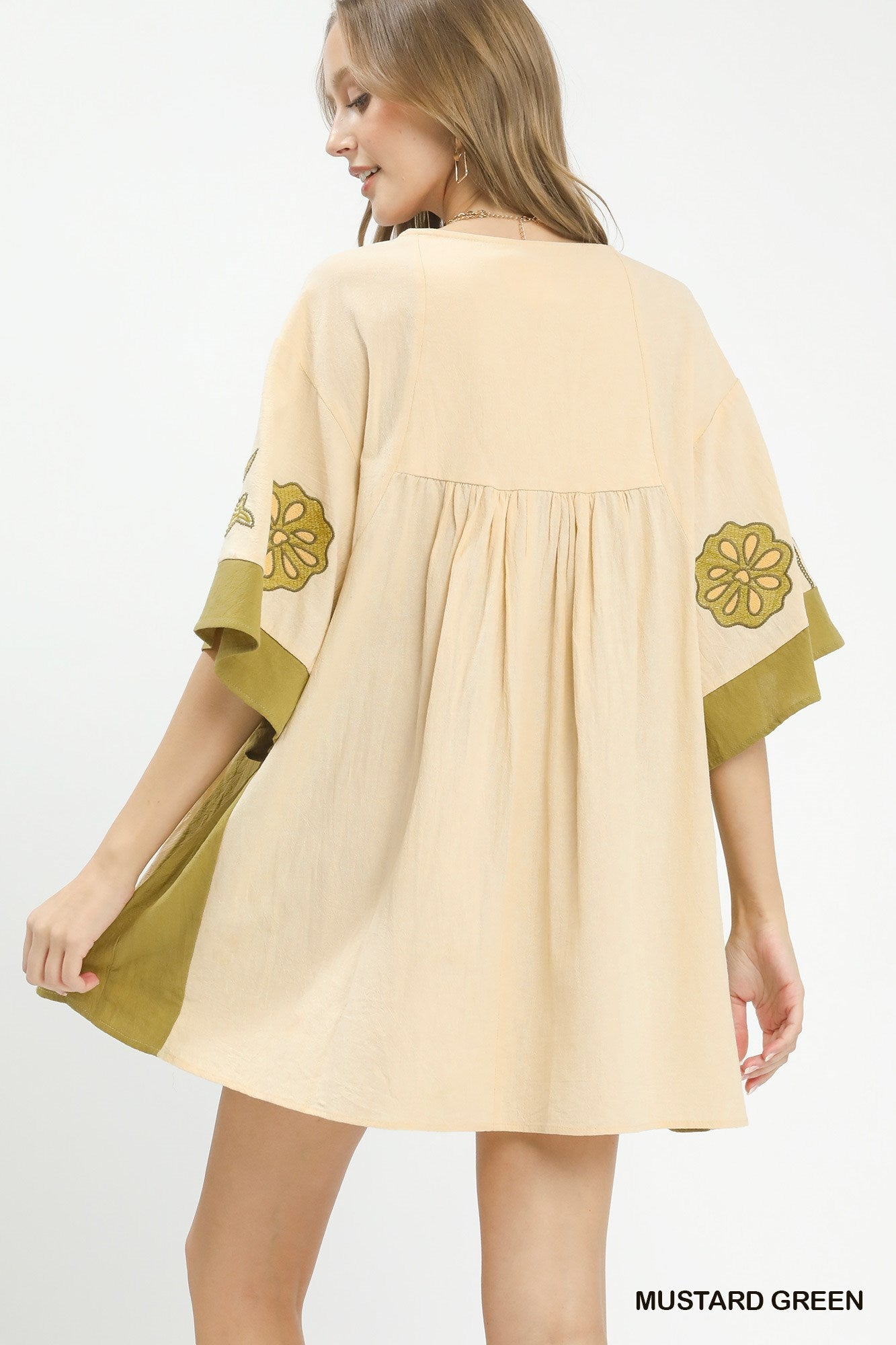 Woodstock Green Mini Dress - She Chester