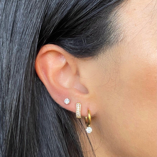 Yolanda Gold Huggie Hoop Earring - 44 - She Chester