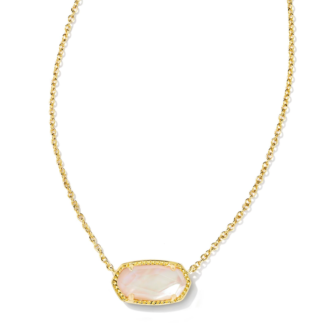 Kendra Scott ELISA Gold Pendant Necklace Azalea Illusion