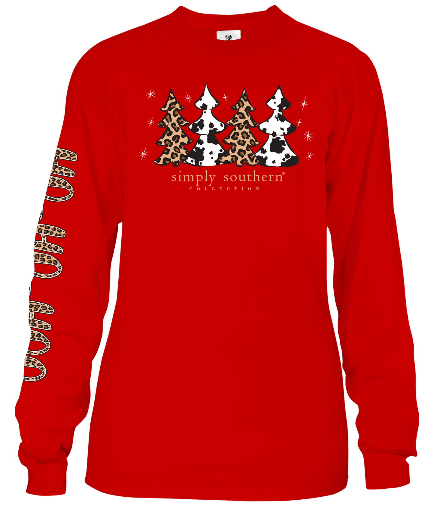 Cow & Cheetah Print Santa Long Sleeve -