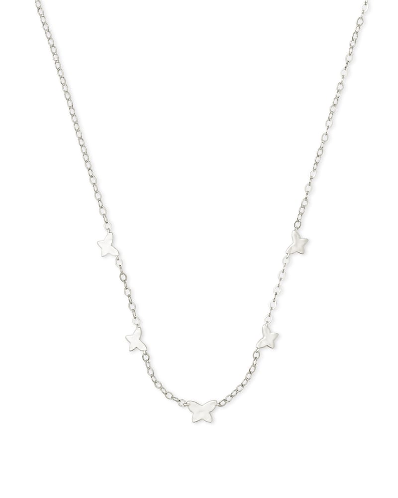 Lillia Butterfly Silver Strand Necklace