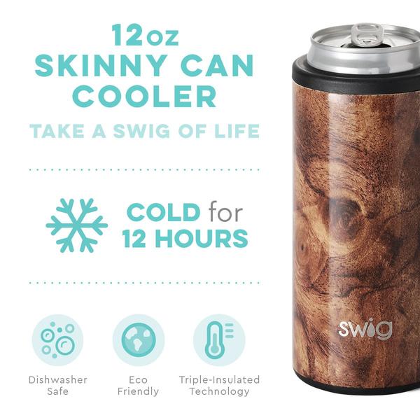 Swig Walnut Skinny Can Koozie