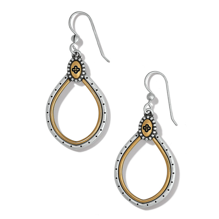 Venezia Two Tone Drop Open Earrings - JA9308