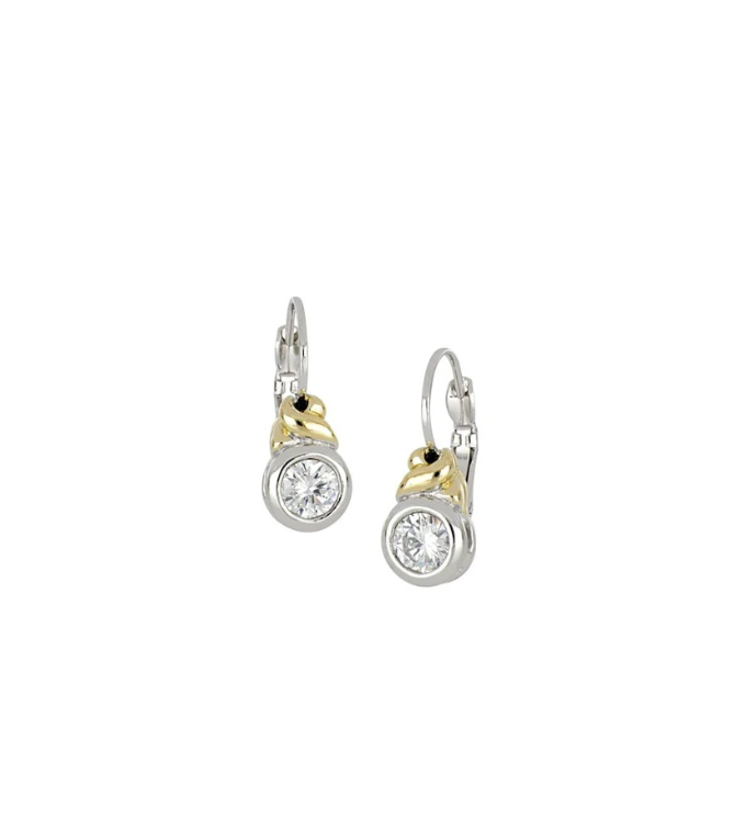 Antiqua CZ French Wire Earrings F3232-AF00