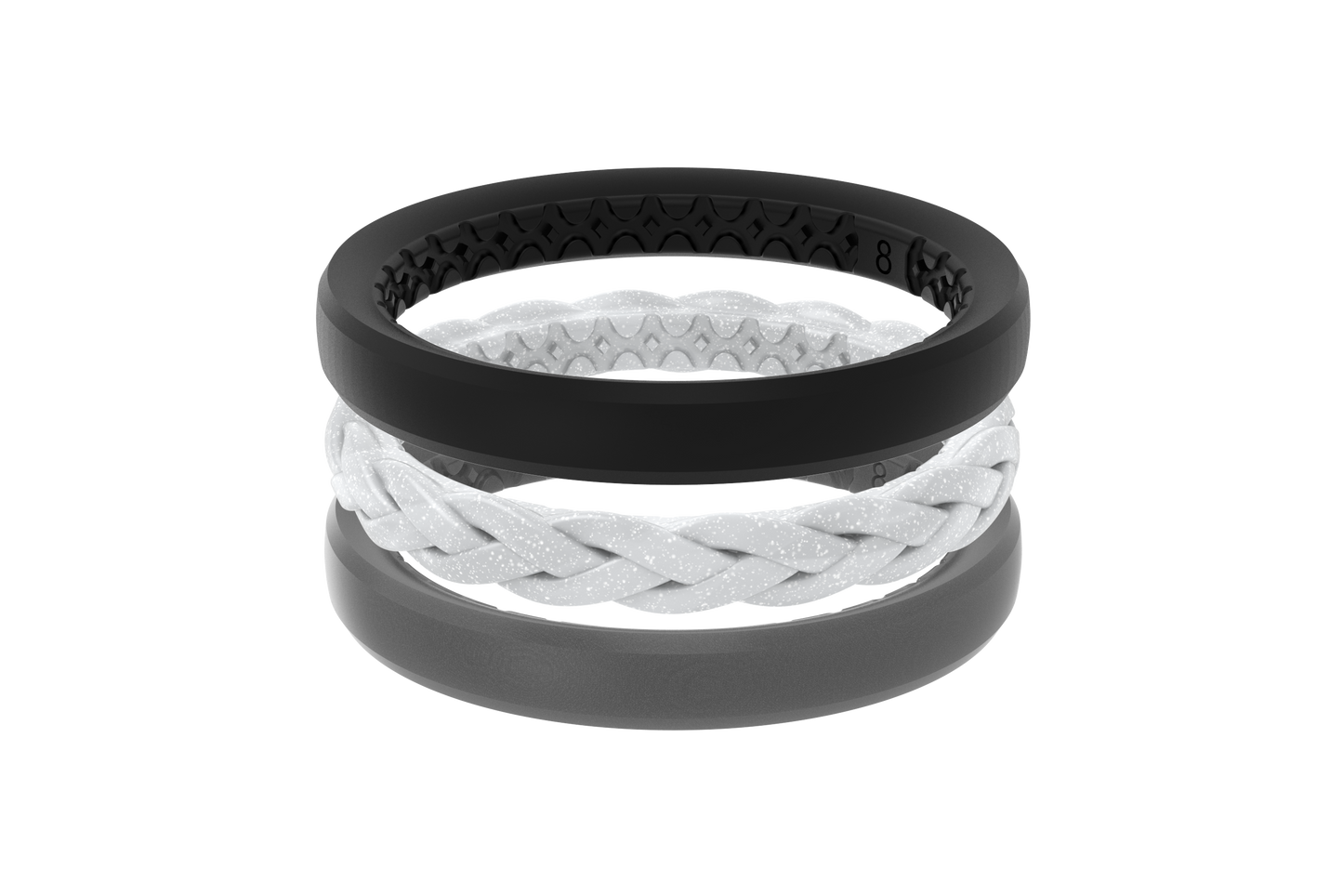 Stackable Luna Groove Ring -