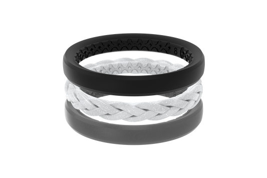 Stackable Luna Groove Ring -