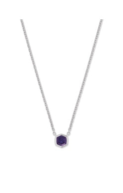 DAVIE PENDANT NECKLACE STERLING SILVER BLUE IOLITE