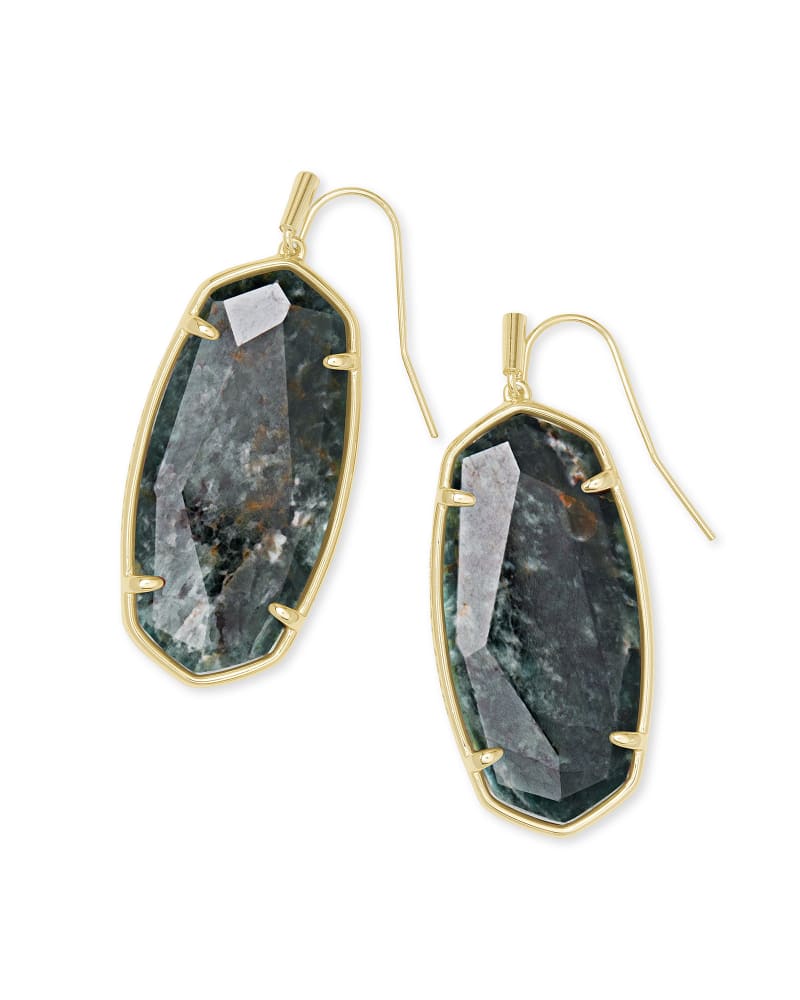 Faceted Elle Drop Earring Gold/Green Apatite