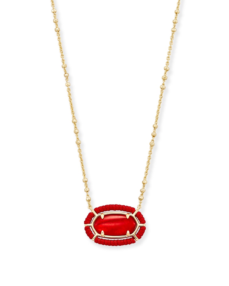 Threaded Elisa Necklace Gold Red Illusion