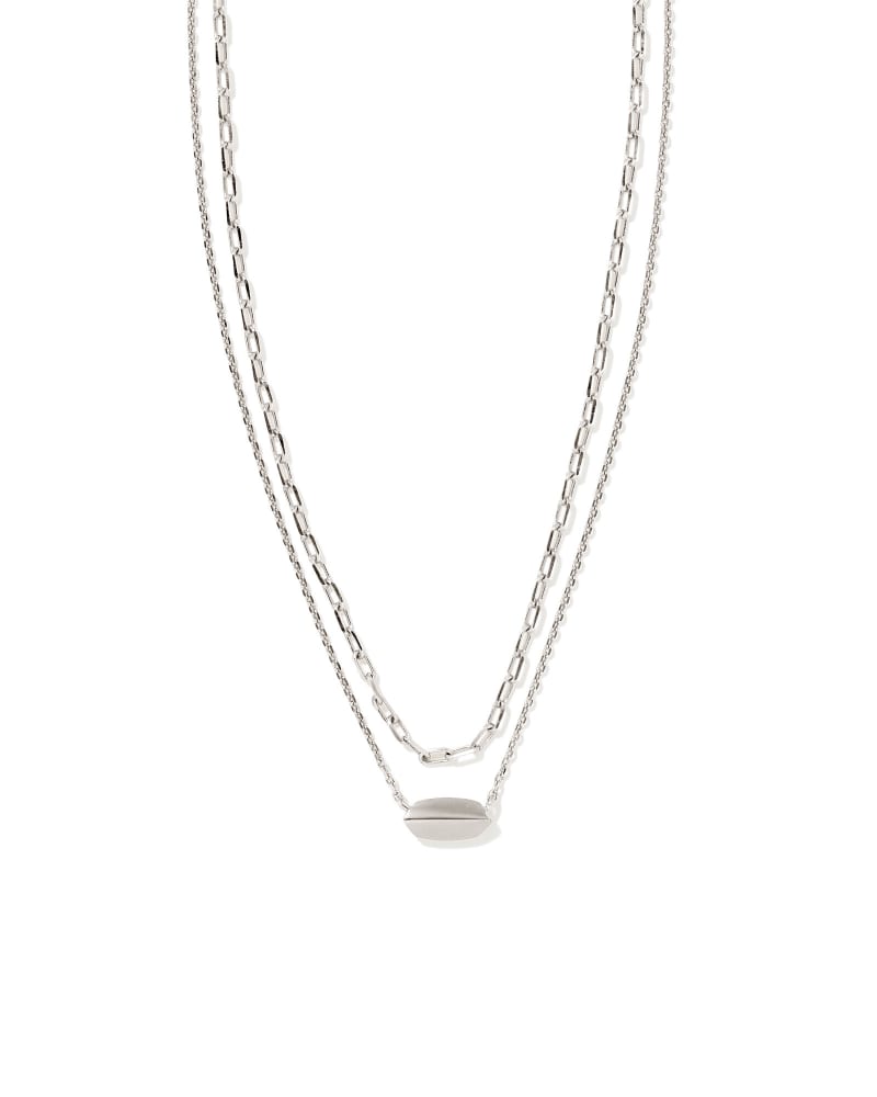 BROOKE MULTI STRAND NECKLACE RHODIUM METAL