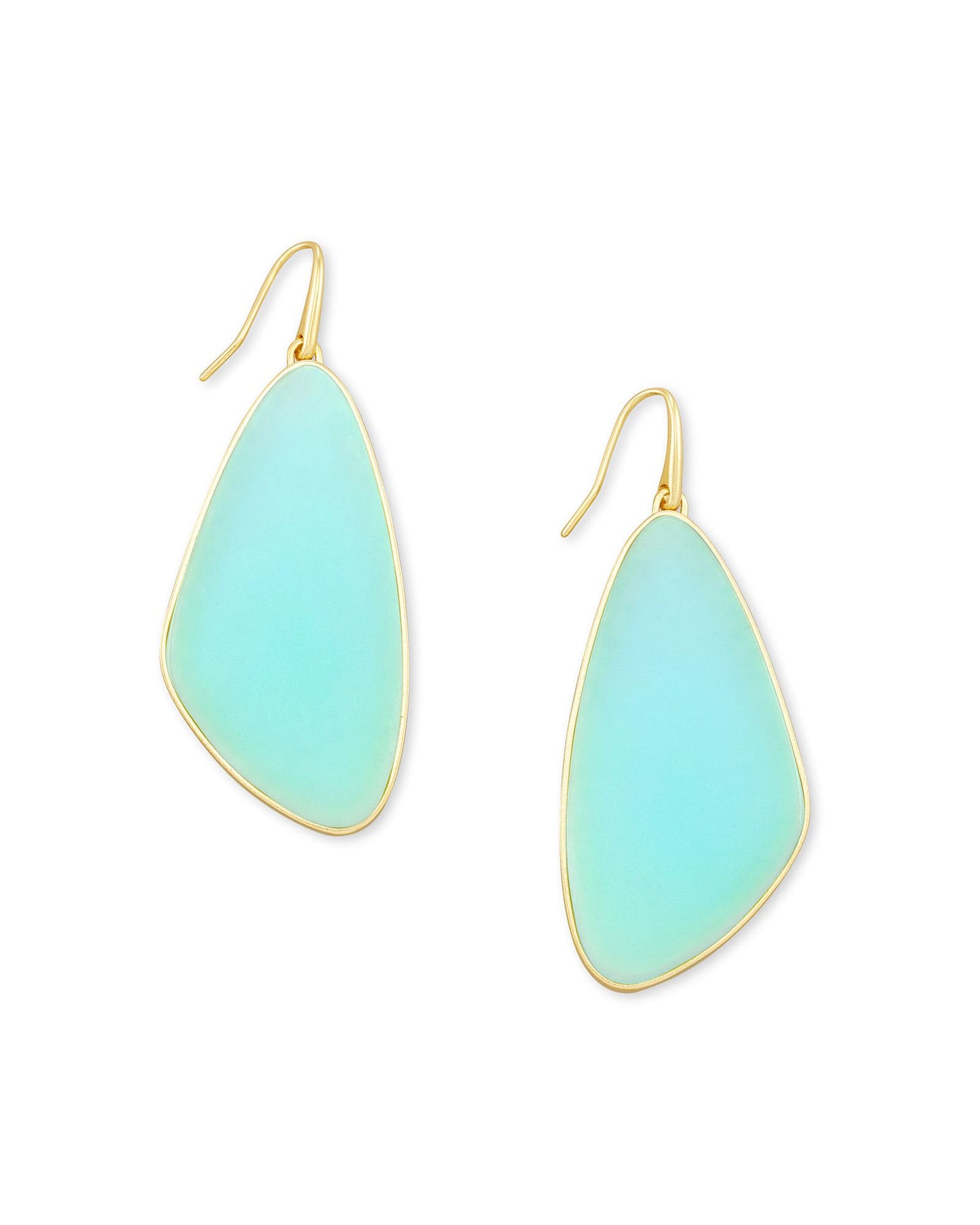 Mckenna Drp Ear Gold Matte Iridescent Mint
