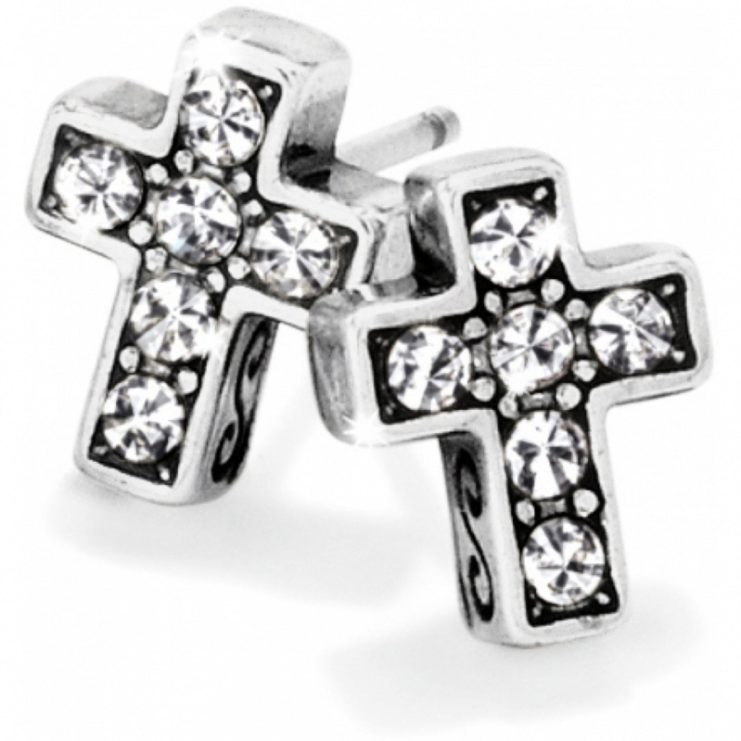 Silver Starry Night Cross Studs - J21691