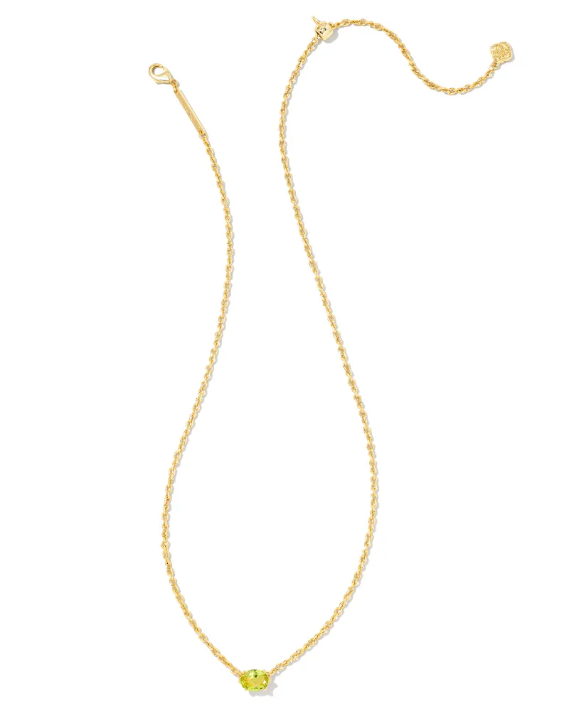 Cailin Pendant Necklace Gold Peridot Crystal