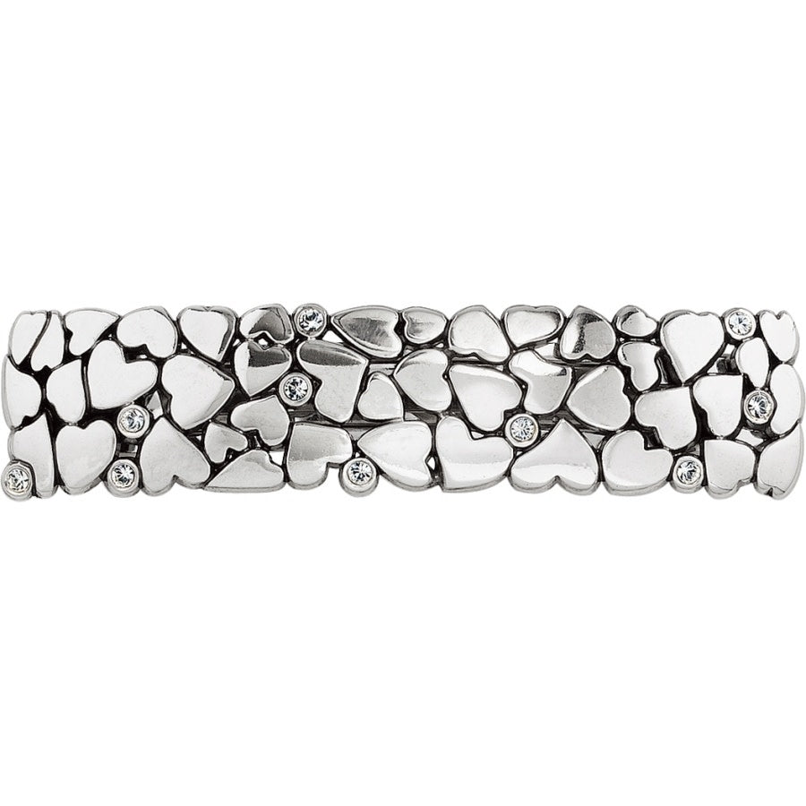 Sil/Stn Le Beau Heart Barrette - J81082