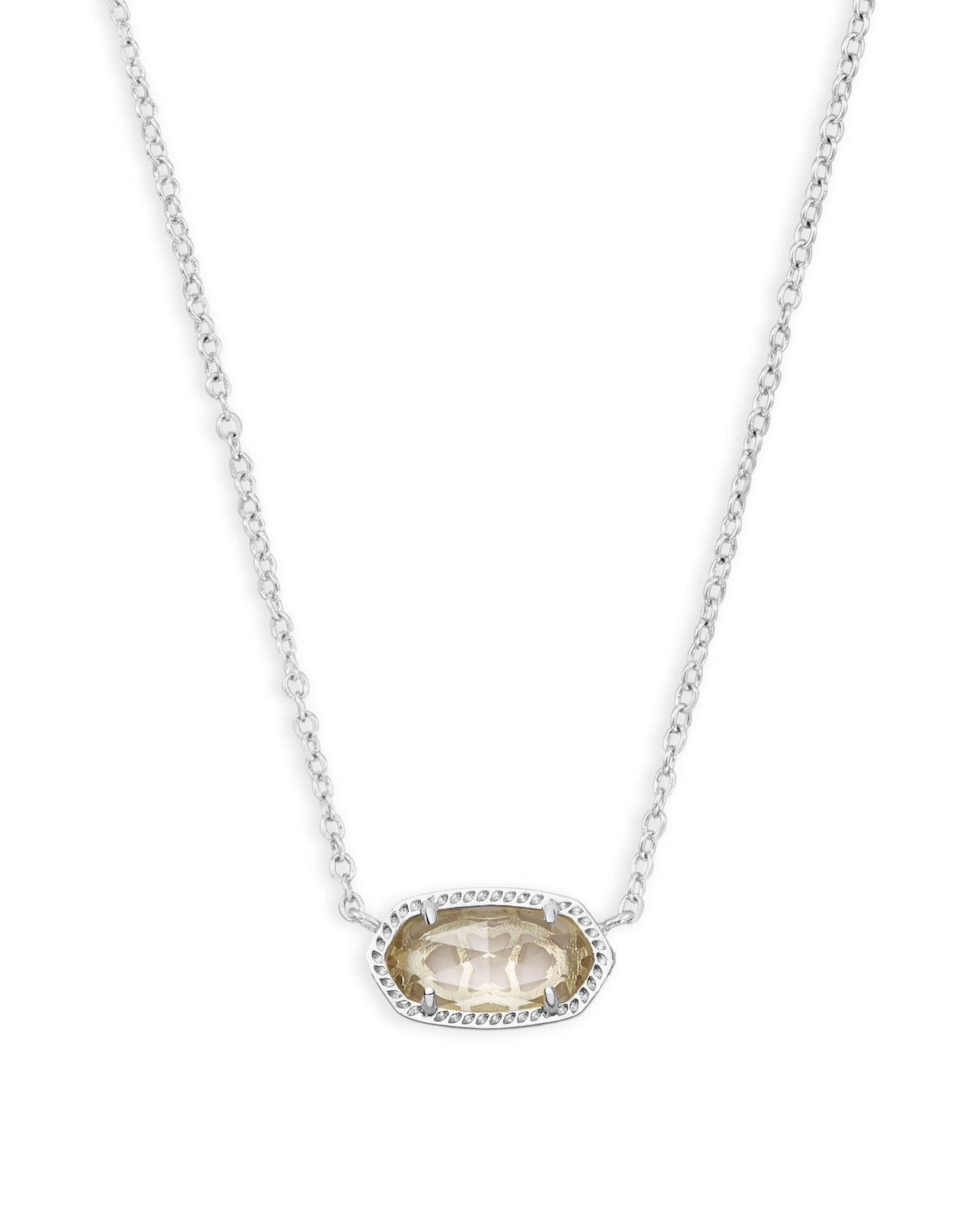 Elisa Clear Stone Silver Chain