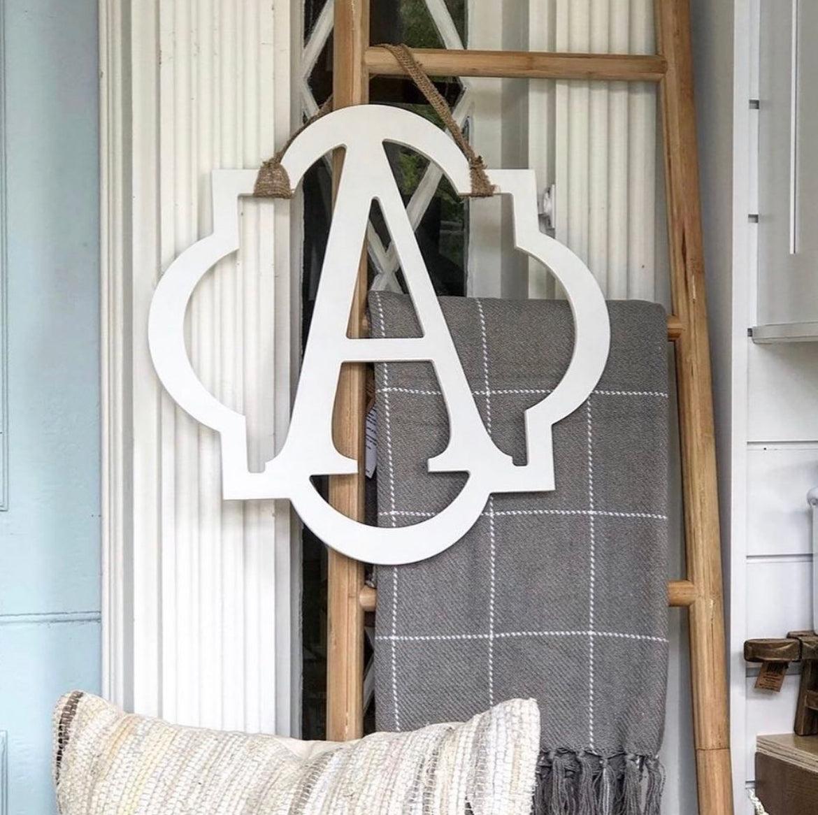 White Wooden Initials - For Pick Up Only