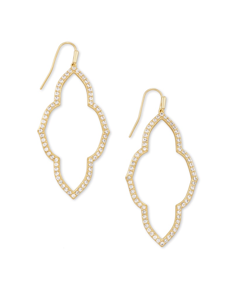Abbie Open Frame Earring Gold Metal