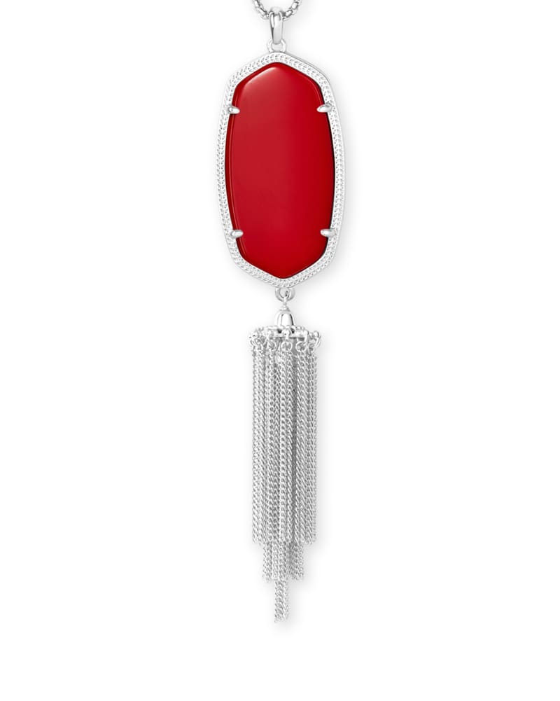 Rayne Sil/Red Necklace