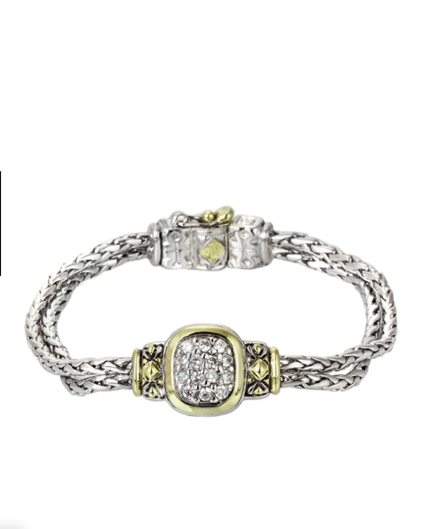 Nouveau CZ Double Strand Bracelet B3905-AF0S