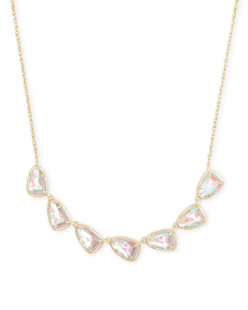 Susanna Gold Dichroic Glass Multi Strand Necklace
