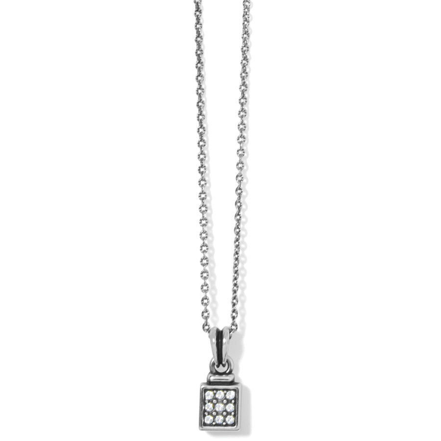 Meridian Silver Square Jewel Necklace - JM6101