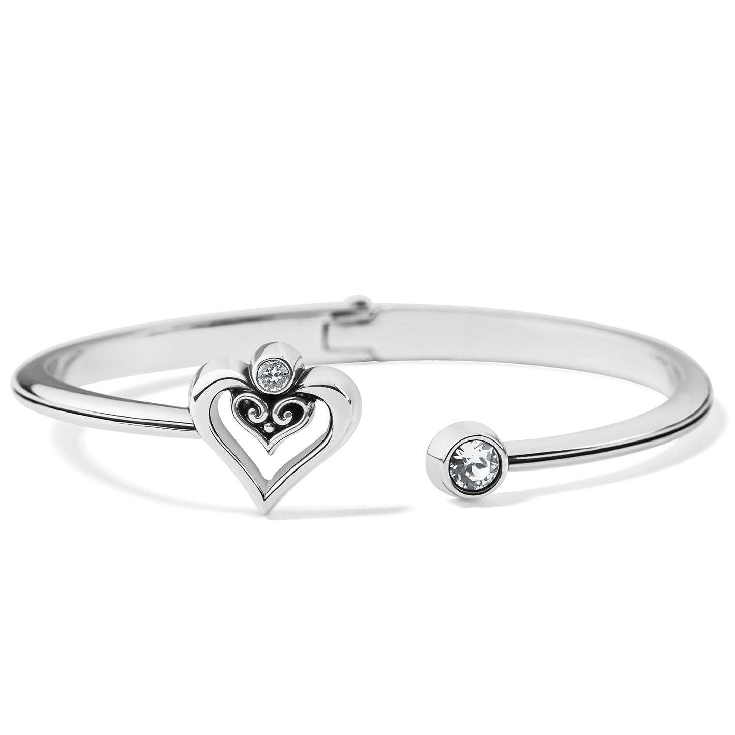 Alcazar Duet Heart Open Hinge Bangle