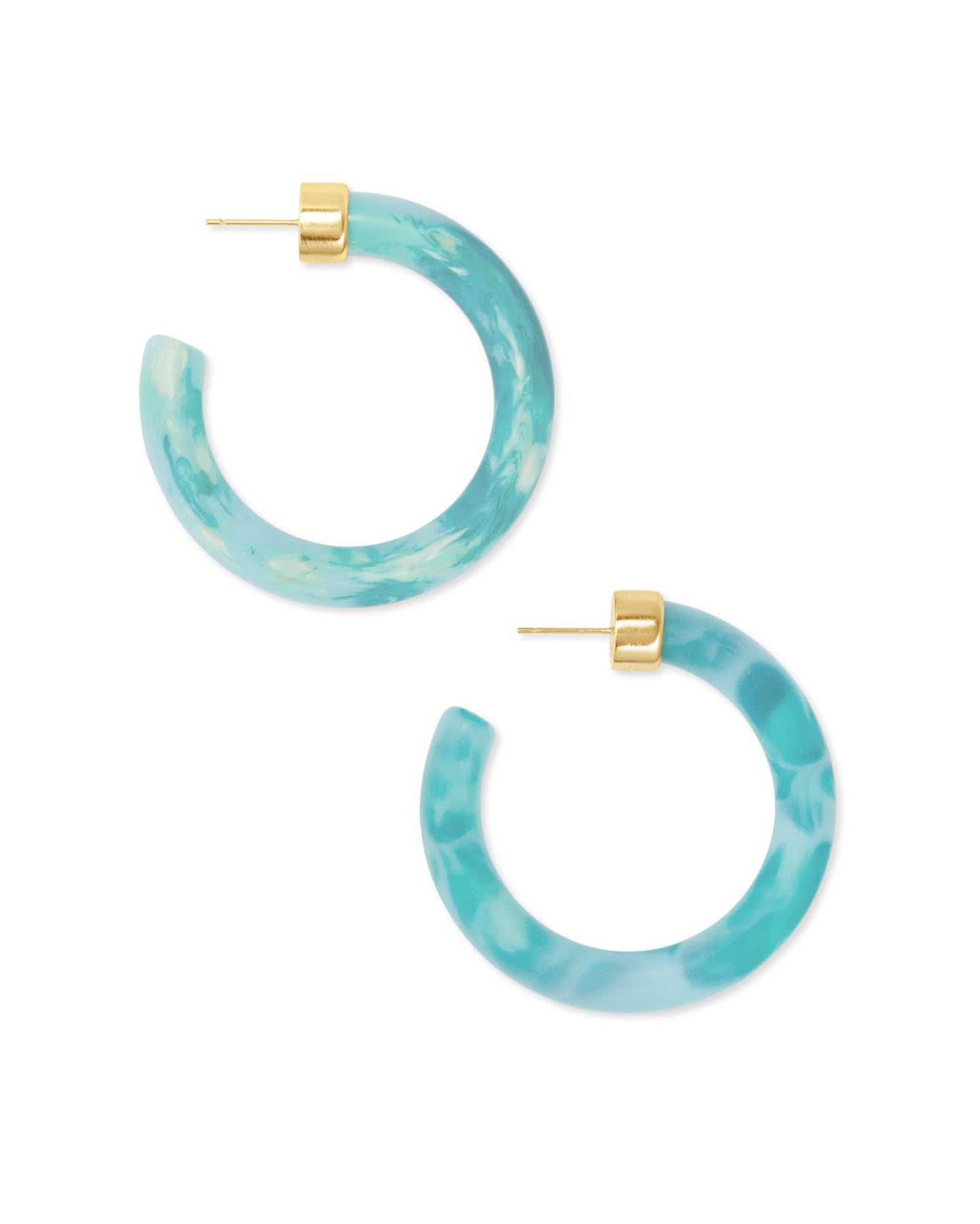 Savannah Hoop Ear Gold Matte Mint Mix