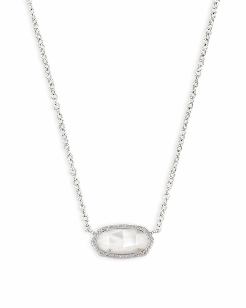 ELISA NECKLACE RHODIUM IVORY MOTHER OF PEARL