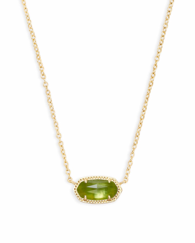 Elisa Necklace Gold Peridot Illusion