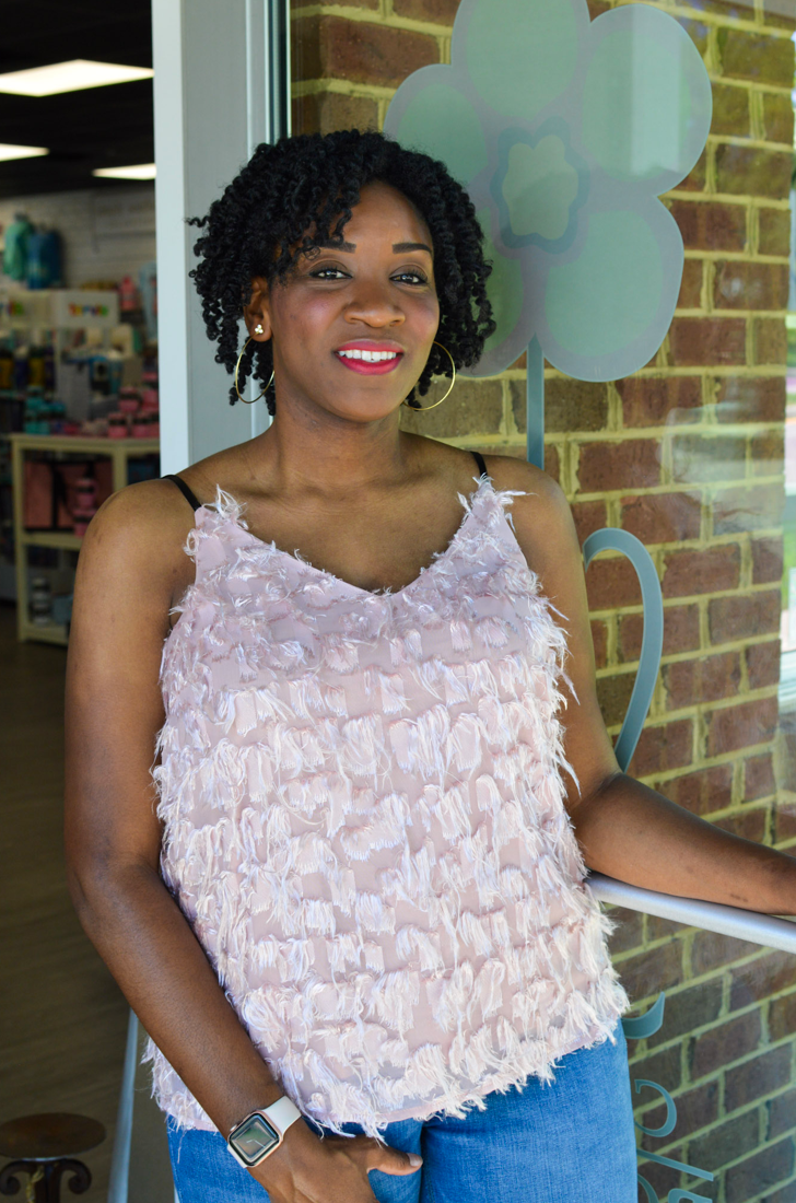 Pink Eyelash Cami Top