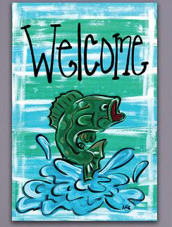 Welcome Fish Flag