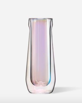 Stemless Flute Glass Set (2) -Prism Glass