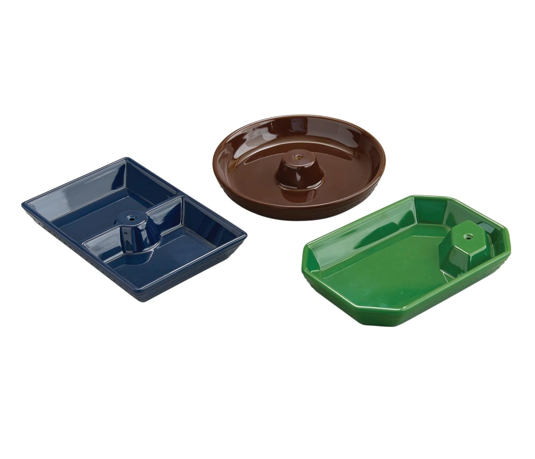 Dainty Dish Set of 3 Dark Colors