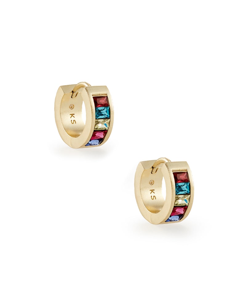 Jack Huggie Earring Gold/ Jewel Tone Mix