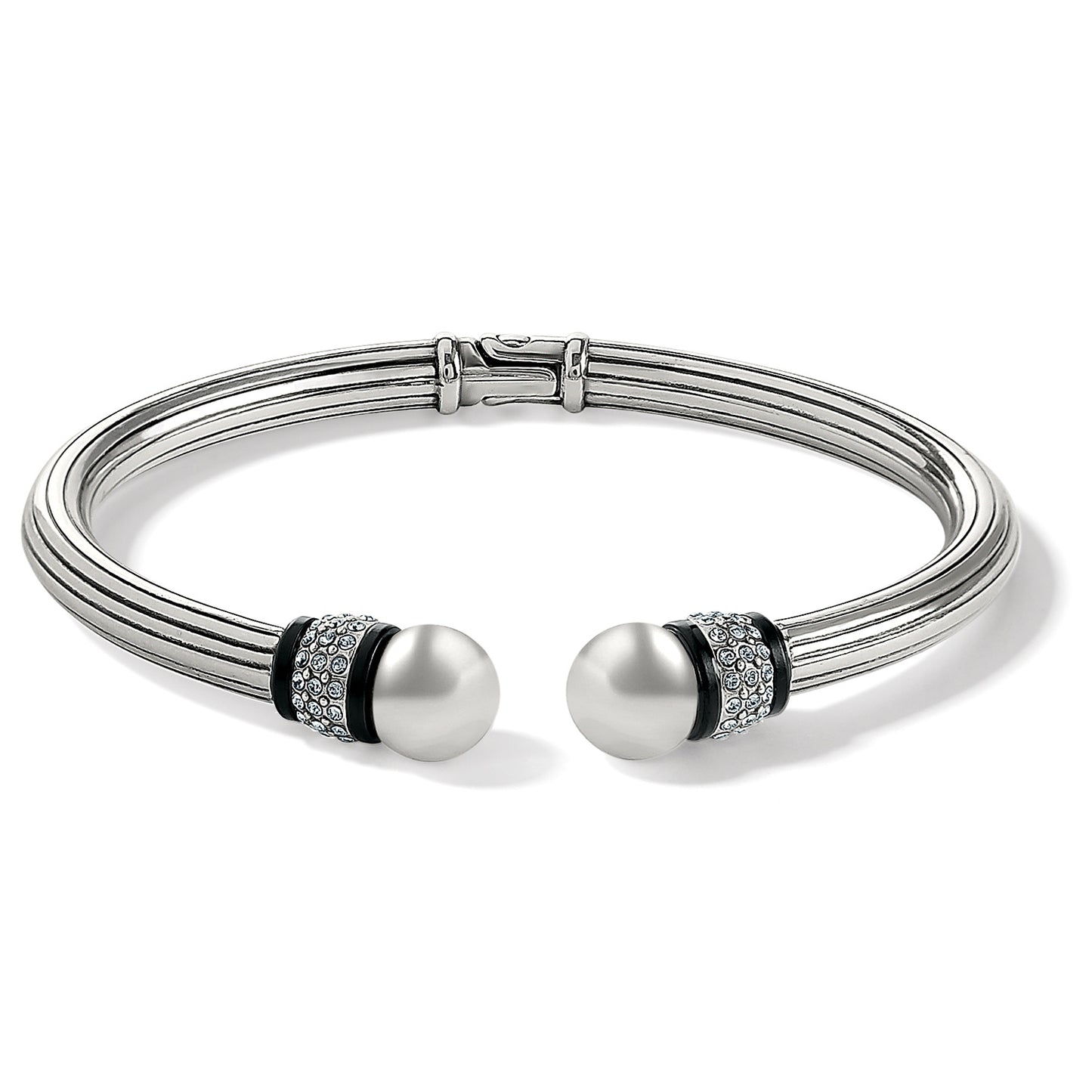 Meridian Black Open Hinge Bracelet - JF0009