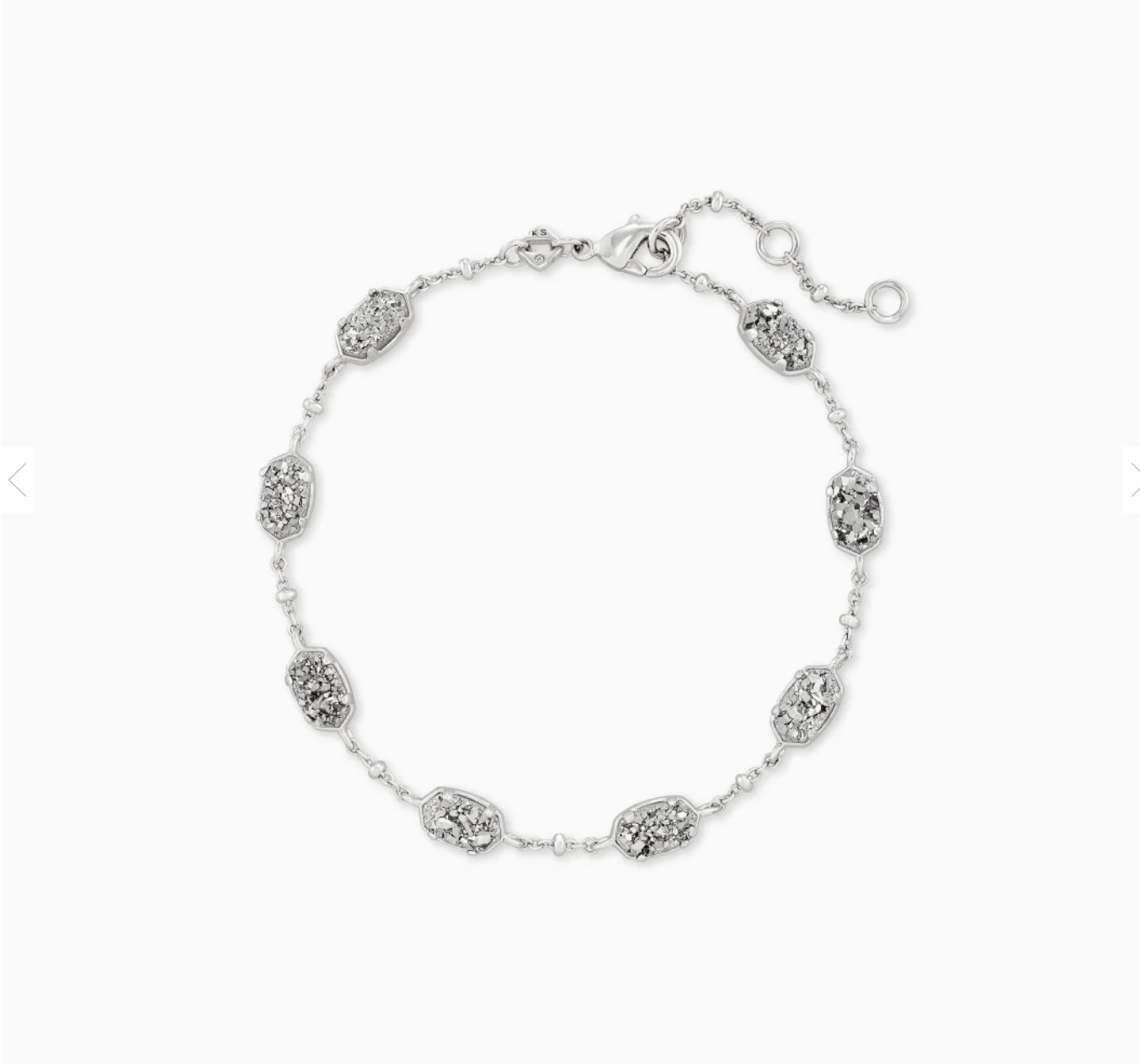 Emilie Link Bracelet Rhod/Platinum Drusy