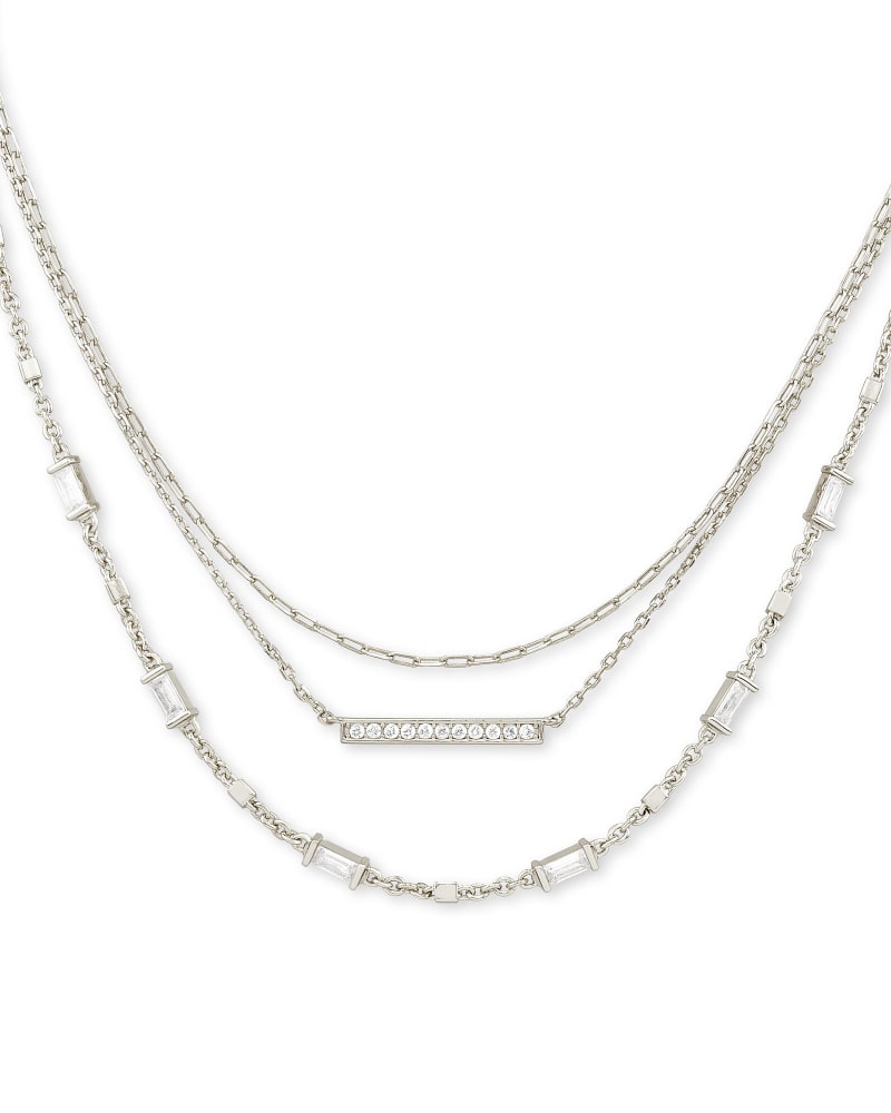 Addison Silver Multi Strand Necklace
