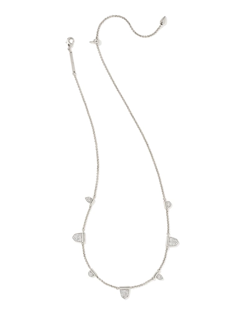 ADELINE STRAND NECKLACE RHODIUM METAL