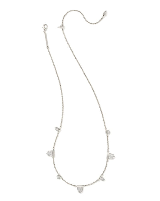ADELINE STRAND NECKLACE RHODIUM METAL