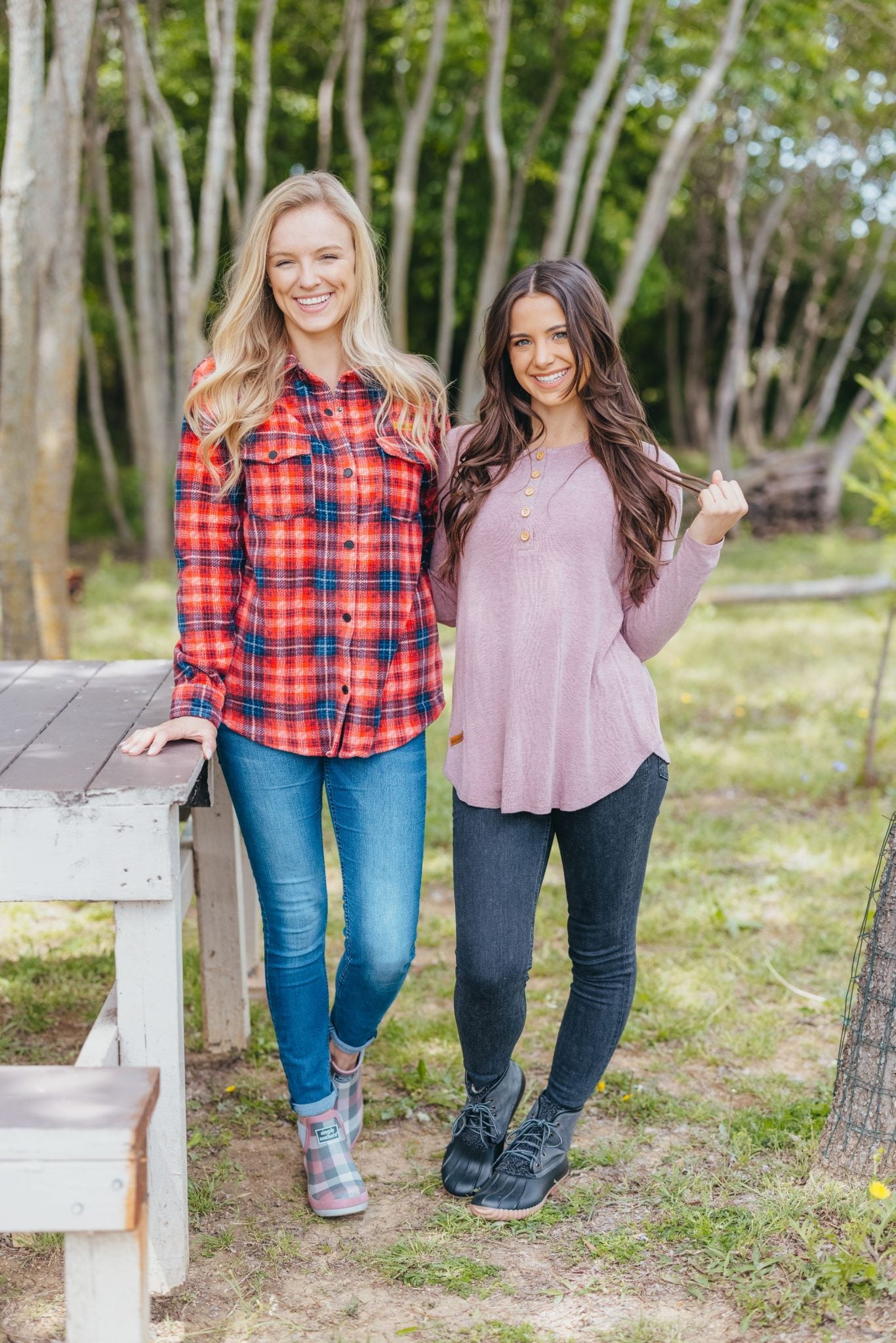Henley Long Sleeve - Mauve